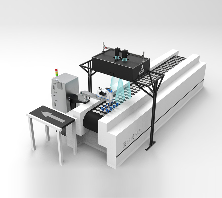 Automatic grabbing machine for packaging small egg dumplings