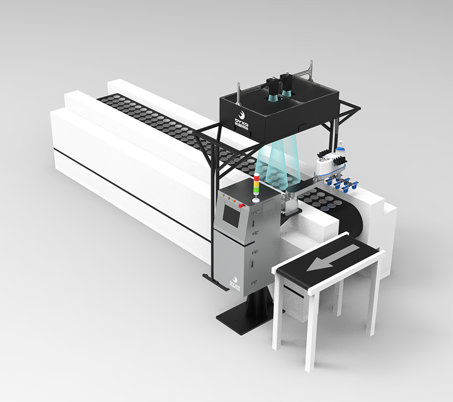 Automatic grabbing machine for packaging small egg dumplings